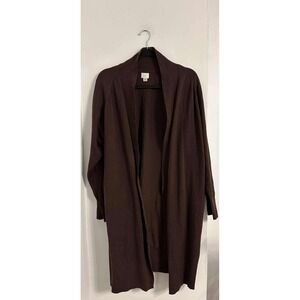 Open Cardigan Womens XXL Brown Long Sleeve Duster Sweater A New Day